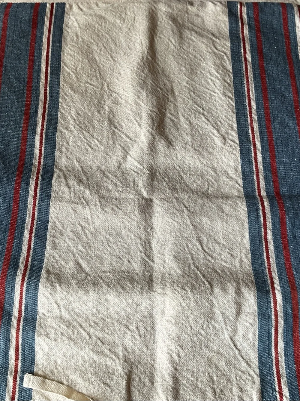 2 x Lauren Ralph Lauren KELSEY STRIPE Linen Cotton Euro Shams